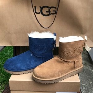 Ugg Dae Sunshine Perf Navy/Chestnut W Size 8
